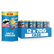 Image of Pringles 70g x12 – Sour Cream, BBQ, Hot & Spicy, Original, Salt & Vinegar