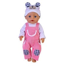 Image of 43 Cm Doll Outfits for 17Inch Dolls Baby Born Doll Cute Jumpers Rompers Suit+Sho