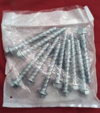 Image of Merriway BH05758 (10 Pcs) Self Tapping Concrete Masonry Hex Head Bolt, M8