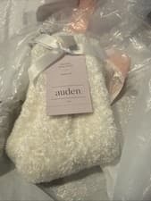 Image of Auden Chenille Crew Socks Super Soft Red Shoe Size 4-10 NWT