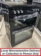 Image of Beko FDC6731K Black Electric Cooker Double Oven Ceramic Hob 60cm PEC