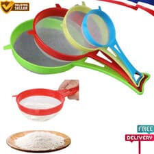 Image of SET OF 4 KITCHEN PLASTIC SIEVES/ STRAINER /COLANDER/ SIFTER/ SIEVE IN ASST SIZES