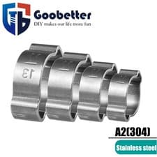 Image of Double Ear O Clips A2 304 Stainless Steel Fuel Air Water Clamps Hose Pipe Crimp