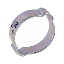 Image of Zinc Plated Mild Steel Double Ear O Clips - 5mm to 46mm - Oclips - Series A74