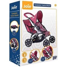 Image of Folding Joie Tandem Twin Pram /Pushchair With Adjustable Hood Xmas Gift For Kids