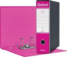 Image of Esselte Oxford A4 Lever Arch Files 8cm Spine – Pack of 6 Fuchsia Pink Cardboa...