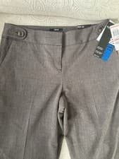 Image of New York & Co Women's Size 10 Petite Dark Gray Boot Cut Dress Pants Slacks