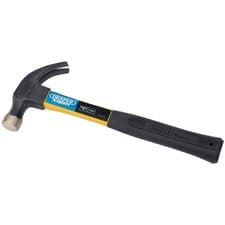Image of Draper Expert Claw Hammer Fibreglass Shaft Carbon Steel Head 450g 16oz 62163