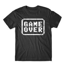 Image of Game Over T-Shirt Gaming Lovers Losing Game Logo  Unisex Top