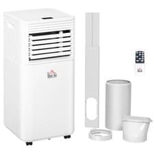 Image of HOMCOM 7000BTU Portable Air Conditioner 4 Modes LED Display Timer, White