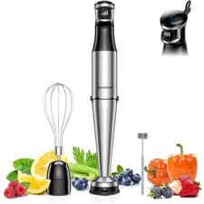 Image of Shardor Hand Blender 3 in 1 200W 20 Speed Turbo Stick with Whisk & Milk Frother