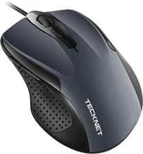 Image of TECKNET USB Wired Mouse, 6400 DPI Mice 4 Adjustable DPI with 6-Button Corded Mo