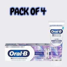 Image of 4 x Oral-B 3D White Luxe Perfection Toothpaste 75ml Advanced Whitening