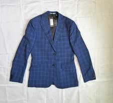 Image of Ted Baker Blue Check Blazer Jacket - Size M - RRP £325 - Smart Tailored Suit