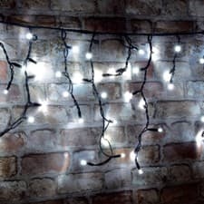 Image of Heavy Duty 54 LED Connectable Icicle Lights - Static - White - STARTER KIT