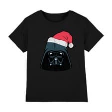 Image of Star Wars Christmas Darth Vader Santa Kids T-Shirt Black