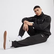 Image of Puma Mens Piping Poly Tracksuit Black