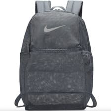 Image of Nike Brasilia Mesh Net Training School Travel Beach Backpack Grey White