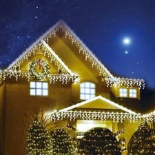 Image of CHRISTMAS LIGHTS 960 LED WHITE SNOWING ICICLE LIGHT XMAS DECORATIONS FAIRY TREE