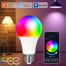 Image of Smart WiFi LED Bulb E27 9W – RGB Color Changing Dimmable Light with App Control