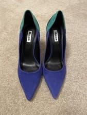 Image of Dune Cobolt Blue Heel Shoes Size 5