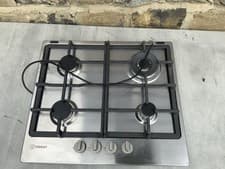 Image of INDESIT Aria THP 641 W/IX/I 60 cm Gas Hob - Stainless Steel