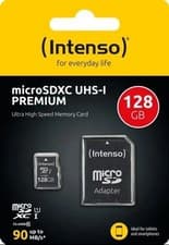 Image of Intenso 128GB microSDXC UHS-I Premium Memory Card - with Adapter 90MB/s class 10