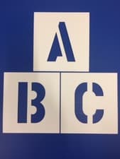 Image of BIG ALPHABET STENCIL LETTERS OR NUMBERS 150mm HIGH (6 inch) separate stencils