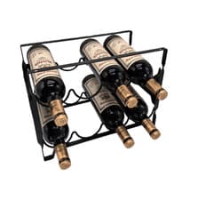 Image of Wine Rack Metal 8 Bottles Free Standing Spirit Champagne Stackable Bottle Holder
