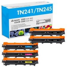 Image of 5 Toner fits for Brother TN241 TN245 DCP-9020CDW HL-3140CW HL-3150CDW HL-3170CDW