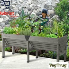 Image of VegTrug 1.8M Classic Raised Bed Flower Plants Herbs Veg Growing Box Outdoor Grey
