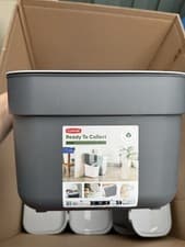 Image of Curver Ready to Collect 5L Recycling Bin – Lift Top, Dark Grey, Compact Design
