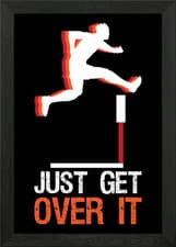 Image of Just Get Over It For Track Framed Wall Art Poster Canvas Print Picture