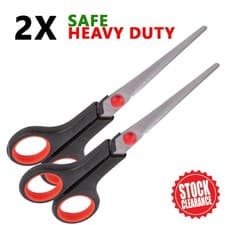 Image of 2X Pack Household Office Scissors Set Stainless Multi-Purpose Kitchen Soft Grip
