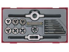 Image of Teng TTTD17 Rethreading Tap & Die Set, 17 Piece TENTTTD17