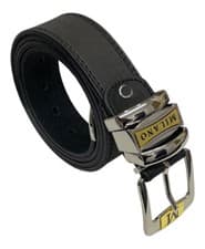 Image of Jeans Belt for Men, 1.5" wide, Made by Milano, Black Belt for Jeans
