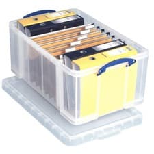 Image of Really Useful Boxes Large Clear Lidded Storage Box 5 Litre-84 Litre Multi-Pack