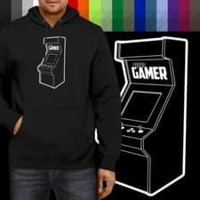 Image of Retro Gamer Arcade Games Classic Awesome Men/Unisex Pullover Hoodie Sweater