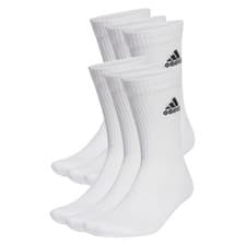 Image of adidas Cushioned Crew Socks 6 Pack White/Black Unisex Adults Sports Gym Comfort