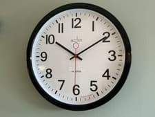 Image of Acctim “Kempston” 35cm Station Wall Clock, Black - NEW RRP £42.00