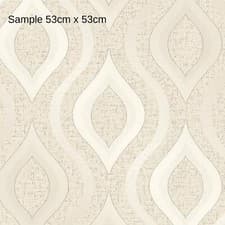 Image of SAMPLE Fine Decor Quartz Cream Gold Geometric Glitter Wallpaper