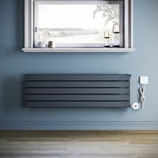 Image of Grey Electric Radiator Wall Mounted Thermostat WIFI Control Timer Flat Panel