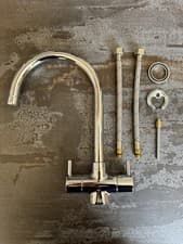 Image of Franke Athena Dual Lever Kitchen Sink Mixer Tap Chrome Finish