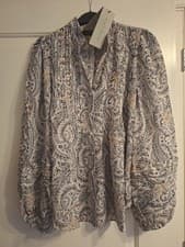 Image of Mint Velvet Paisley Print Blouse – Size M