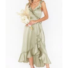 Image of NWT Show Me Your Mumu Samantha Ruffle Wrap Dress Sz 3X Spring Bridesmaid