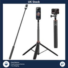 Image of Extendable Selfie Stick Tripod for Action Cameras 53.5 Inches Max Length