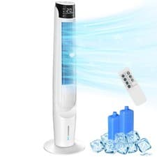 Image of Ice Cooling Tower Fan, Water Conditioner Evaporative Air Cooler Unit with 4 Mode