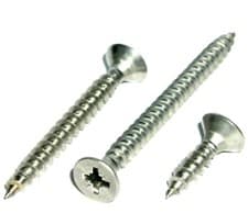 Image of 4mm 4.5mm 5mm 6mm A2 Stainless Steel Pozi Countersunk Chipboard / Wood Screws