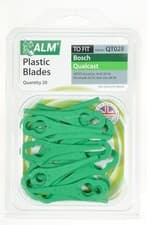 Image of ALM QT028 Qualcast Easi-Lite 28/30, Green Bosch Lawnmower Plastic Blades x 20pk