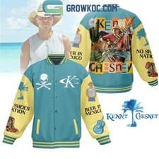 Image of Kenny Chesney Somewhere With You Beer In Mexico Baseball Jacket